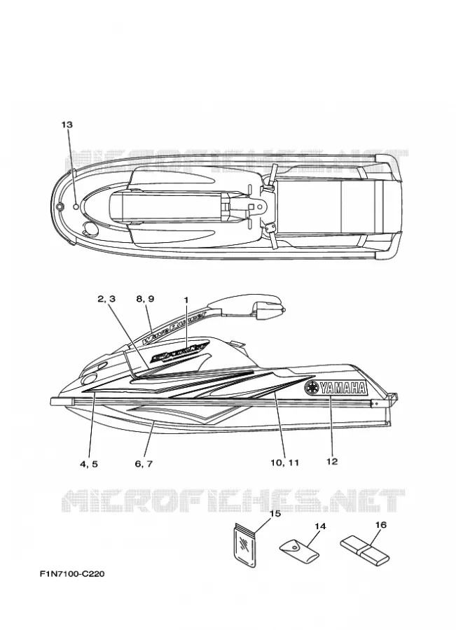 EMBLEME Yamaha WAVERUNNER 700 2004 JET  J70KN