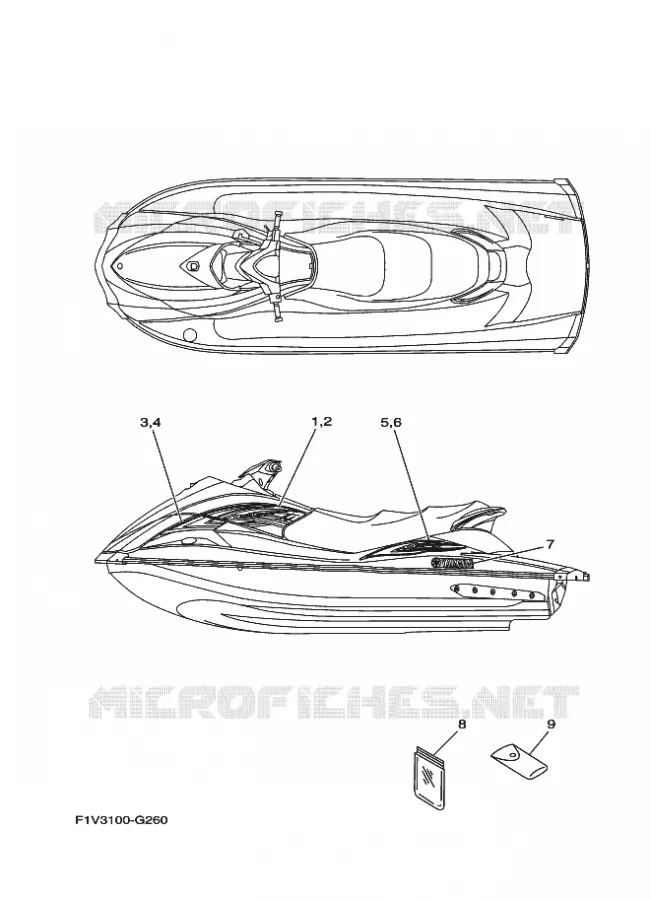 EMBLEME Yamaha WAVERUNNER 700 2010 JET  VX700-J