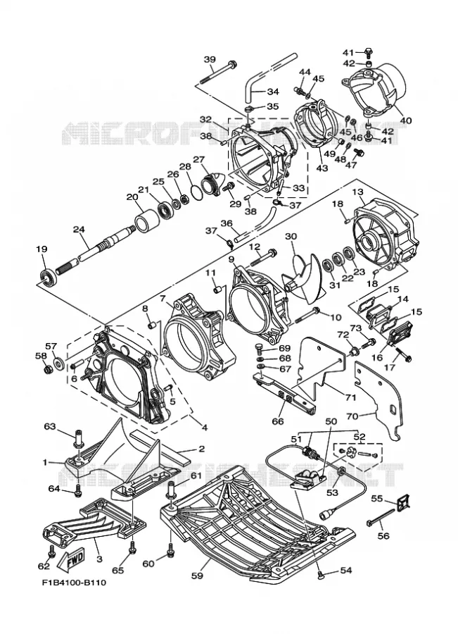 JET UNIT 1 Yamaha WAVERUNNER 1000 2004 FZ  ENG FOR FZ1000A