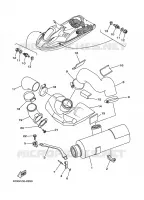 ECHAPPEMENT 3 pour Yamaha GP1200A-B  de 2003