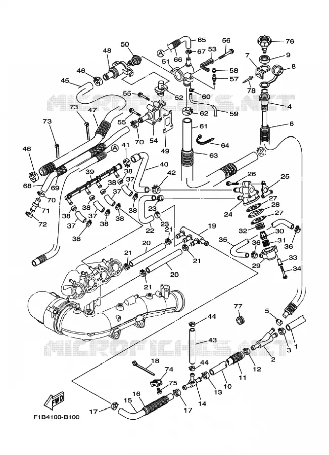 ECHAPPEMENT 2 Yamaha WAVERUNNER 1000 2002 JET  JET FOR FZ1000A