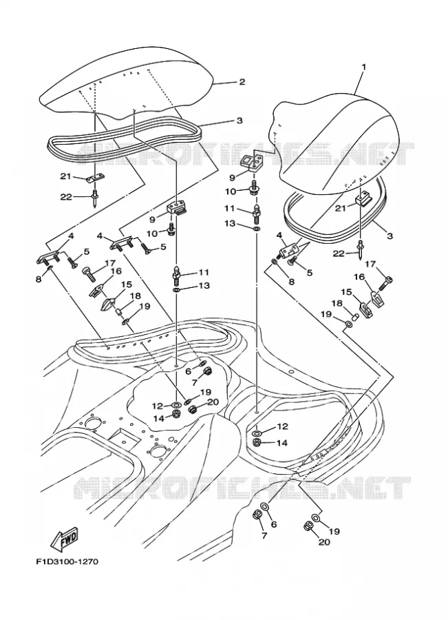 STERN HATCH Yamaha WAVERUNNER 1200 2000 JET  JET FOR SV1200