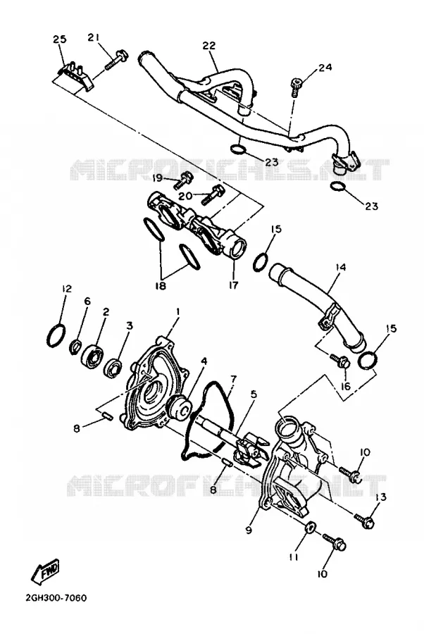 POMPE A EAU Yamaha MOTO 1000 1987 FZR  FZR1000