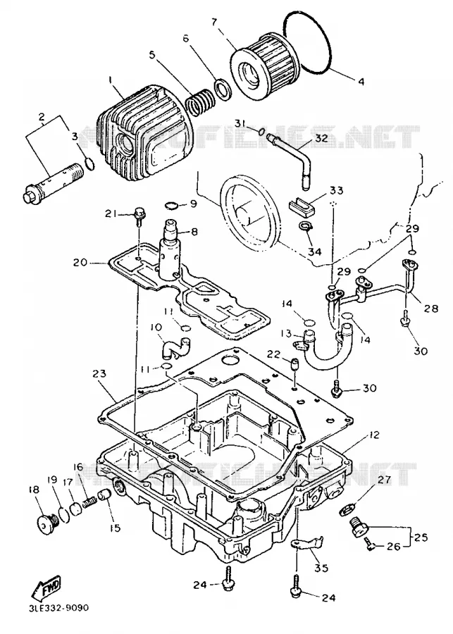 FILTRE A HUILE Yamaha MOTO 1000 1989 FZR  FZR1000