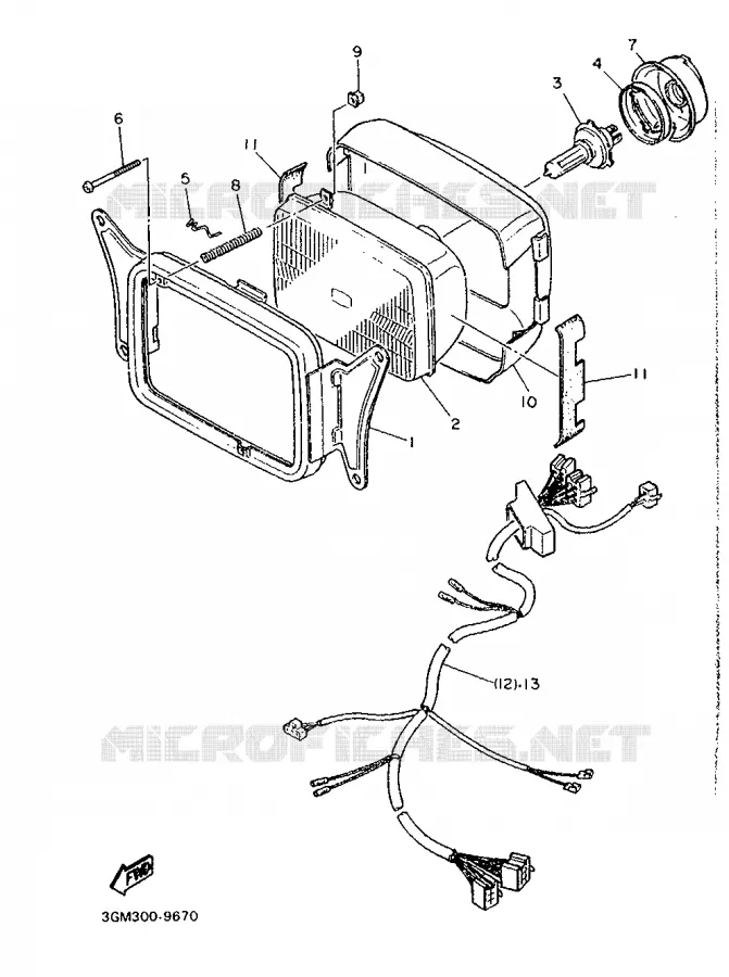 PIÈCES OPTIONNELLES Yamaha MOTO 1000 1989 FZR  FZR1000
