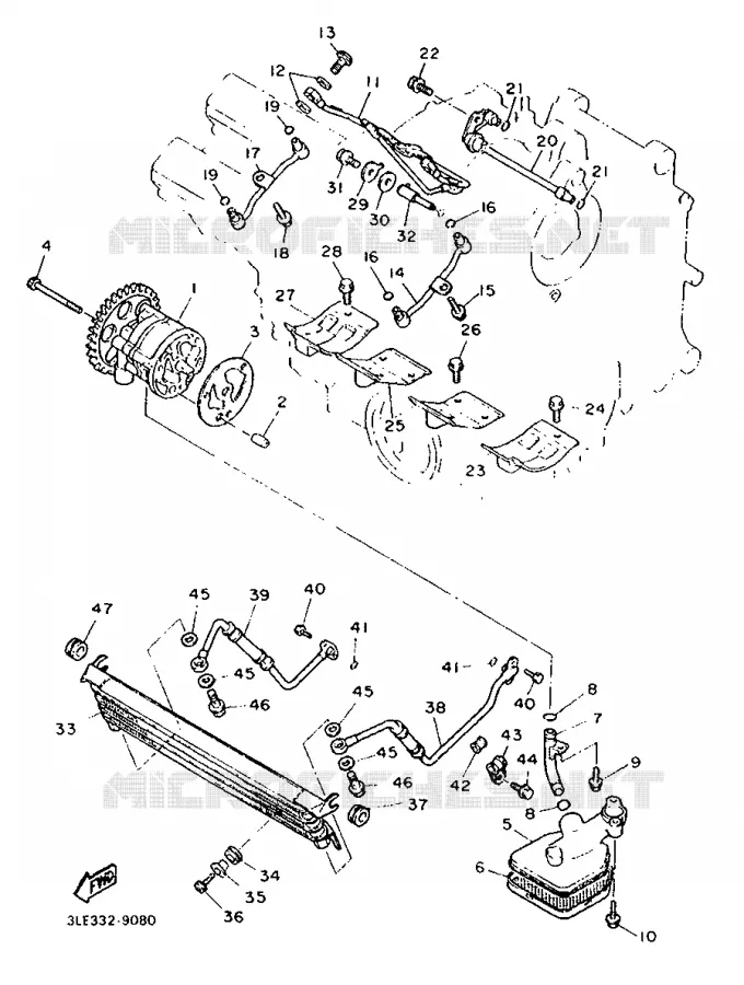 POMPE A HUILE Yamaha MOTO 1000 1990 FZR  FZR1000