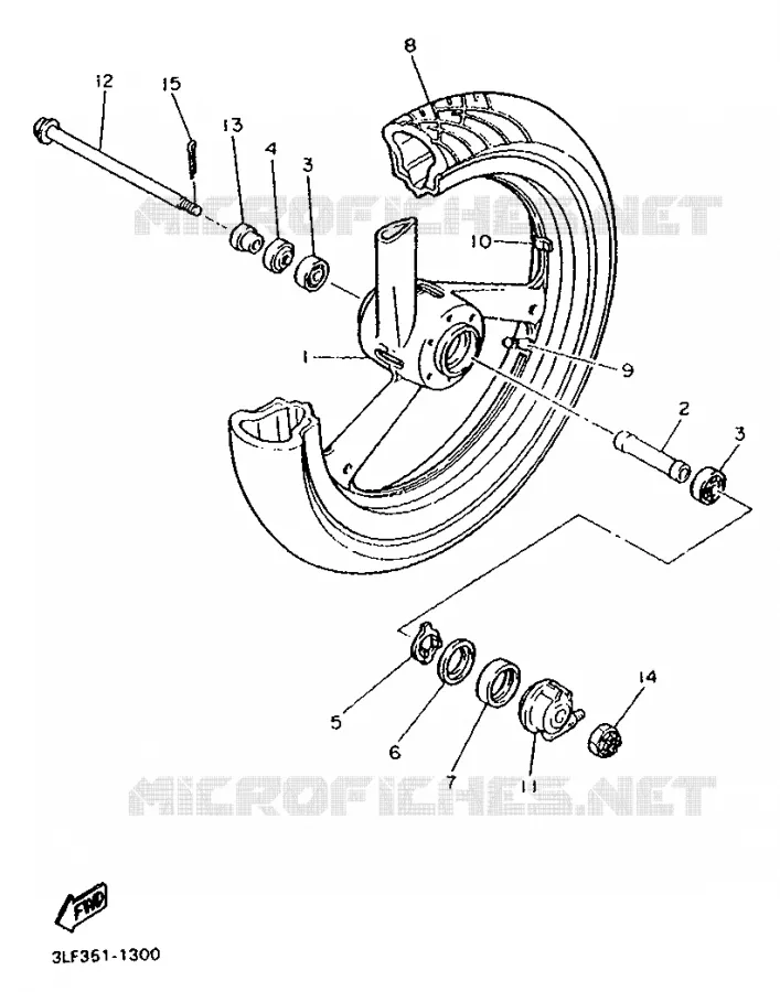 ROUE AVANT Yamaha MOTO 1000 1992 FZR  FZR1000