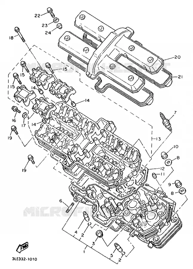 CULASSE Yamaha MOTO 1000 1994 FZR  FZR1000
