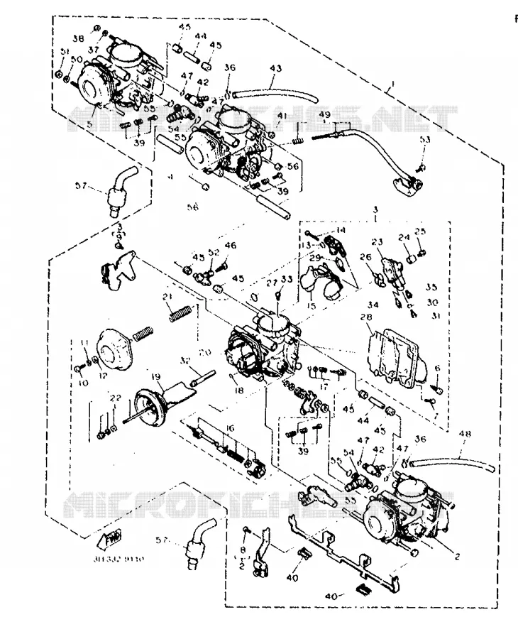 PIÈCES OPTIONNELLES - CARBURATEUR Yamaha MOTO 1000 1994 FZR  FZR1000