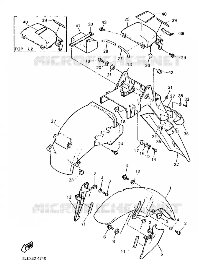 GARDE BOUE Yamaha MOTO 1000 1994 FZR  FZR1000