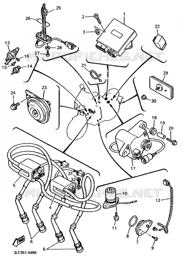 PARTIE ELECTRIQUE 1 Yamaha MOTO 1000 1994 FZR  FZR1000