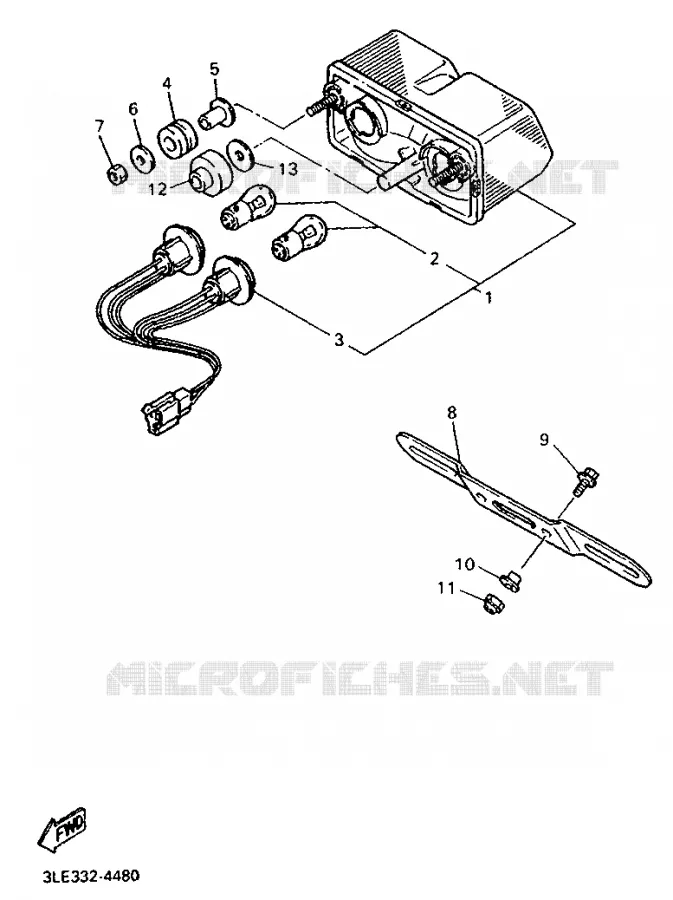 FEU ARRIERE Yamaha MOTO 1000 1995 FZR  FZR1000