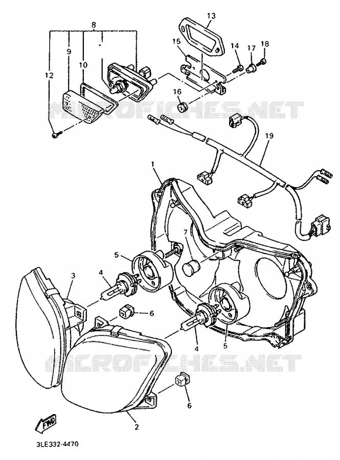 ALTERNATIVE PHARE - ANGLETERRE Yamaha MOTO 1000 1995 FZR  FZR1000