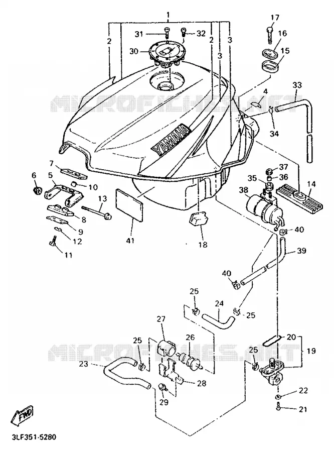 RESERVOIR A ESSENCE Yamaha MOTO 1000 1995 FZR  FZR1000