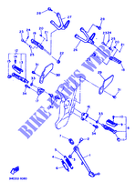 SUPPORT / REPOSE PIEDS pour Yamaha FZR500 de 1990