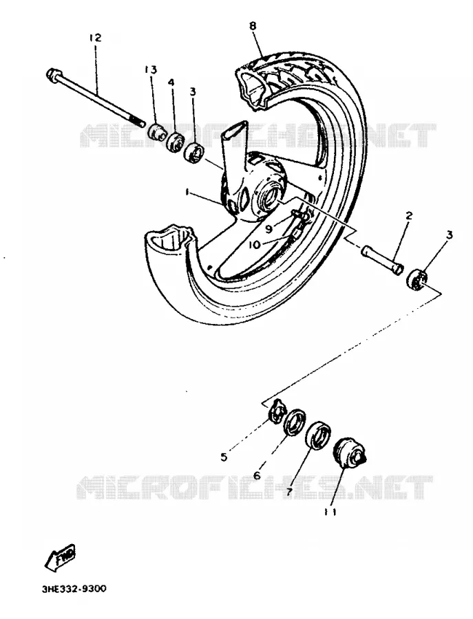 ROUE AVANT Yamaha MOTO 600 1990 FZR  FZR600