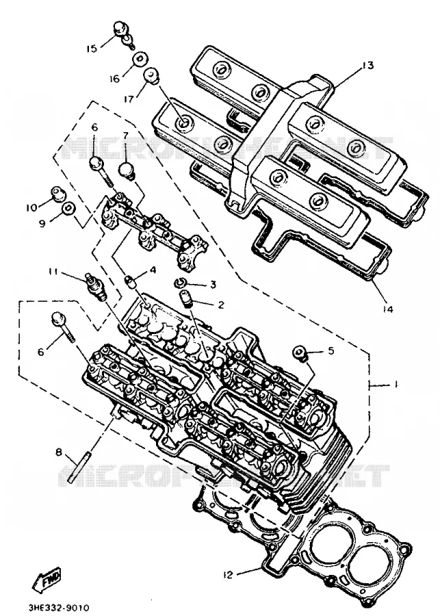 CULASSE Yamaha MOTO 600 1992 FZR  FZR600