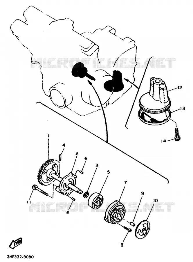 POMPE A HUILE Yamaha MOTO 600 1993 FZR  FZR600E