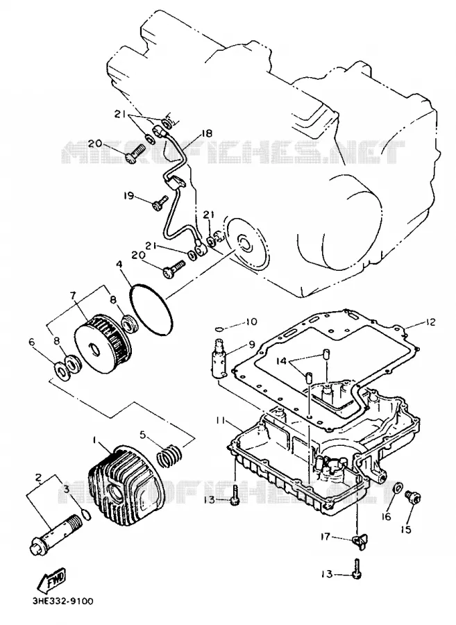 FILTRE A HUILE Yamaha MOTO 600 1990 FZR  FZR600M (37KW)