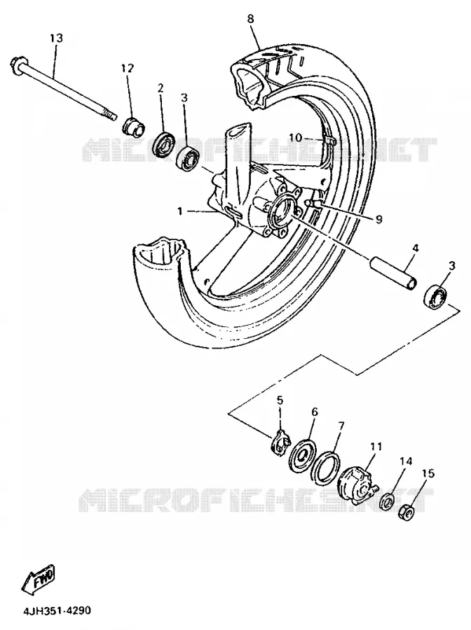 ROUE AVANT Yamaha MOTO 600 1994 FZR  FZR600R