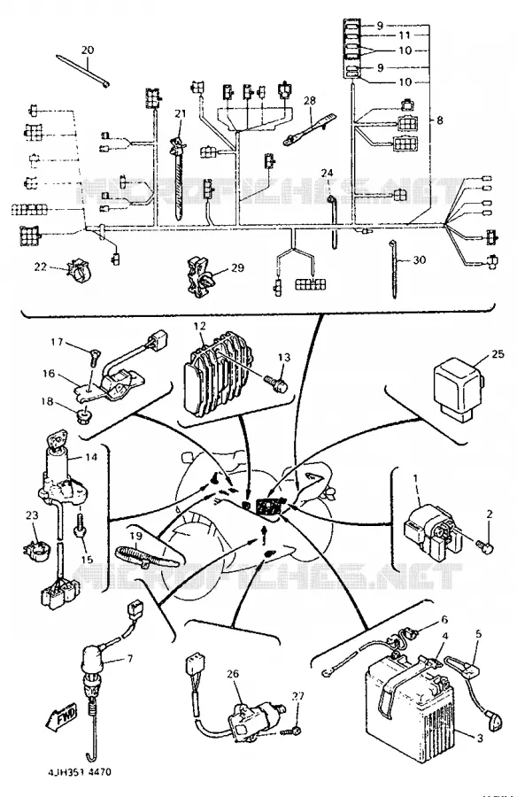 PARTIE ELECTRIQUE 2 Yamaha MOTO 600 1994 FZR  FZR600R