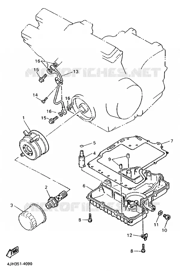 RADIATEUR D'HUILE / ECHANGEUR Yamaha MOTO 600 1994 FZR  FZR600R