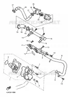 POMPE A EAU / DURITES pour Yamaha FZR600R de 1995