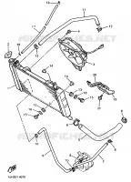 RADIATEUR / DURITES pour Yamaha FZR600R de 1995
