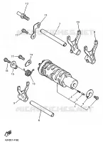 BARILLET DE SELECTION / FOURCHETTE pour Yamaha FZR600R de 1995