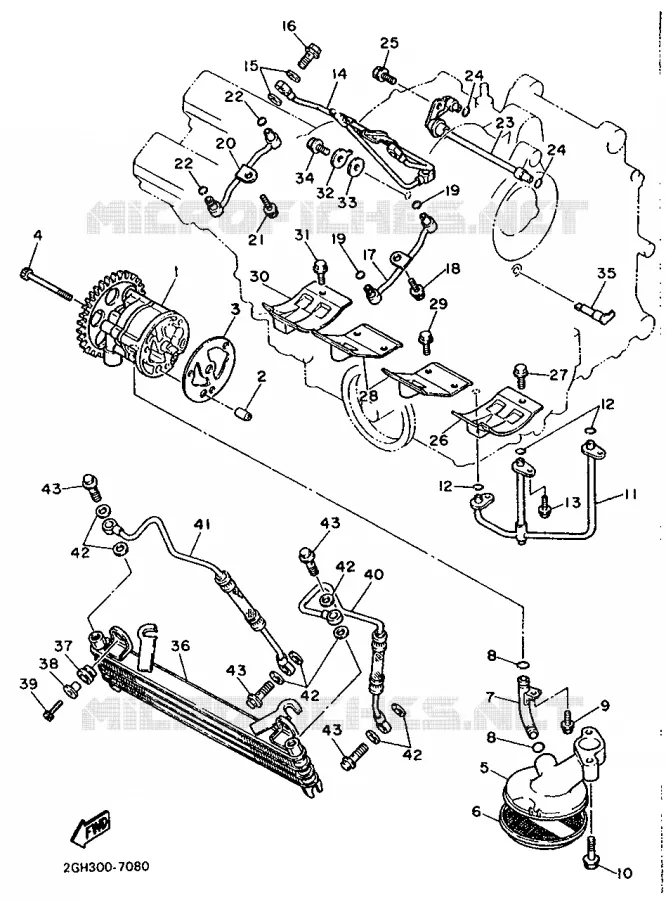 POMPE A HUILE Yamaha MOTO 750 1988 FZR  FZR750