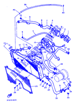 RADIATEUR / DURITES pour Yamaha FZR750R de 1989