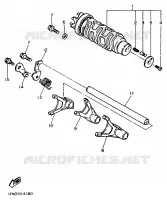 BARILLET DE SELECTION / FOURCHETTES pour Yamaha FZR750R de 1989