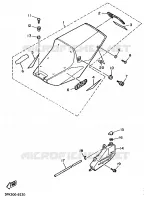 CACHE LATERAL   RESERVOIR D'HUILE pour Yamaha FZR750R de 1989