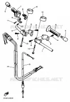 GUIDON ET CABLES pour Yamaha FZR750R de 1989
