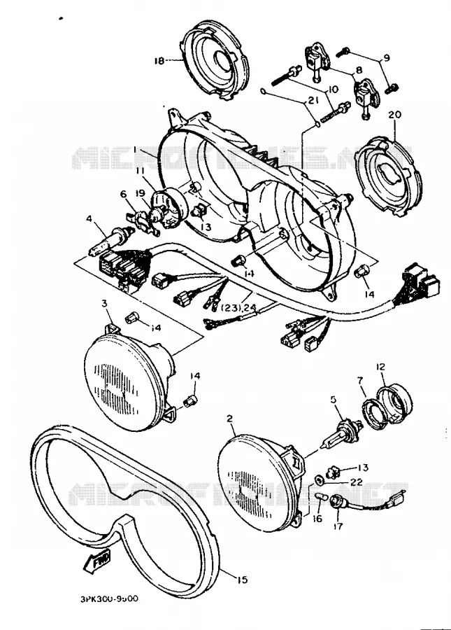 PIÈCES OPTIONNELLES Yamaha MOTO 750 1990 FZR  FZR750R