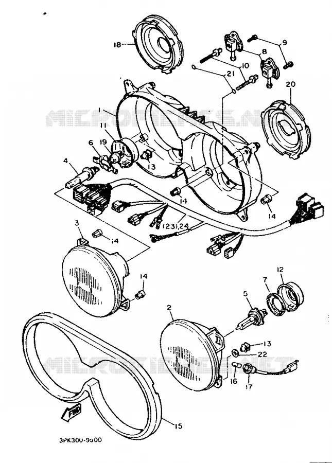 PIÈCES OPTIONNELLES Yamaha MOTO 750 1990 FZR  FZR750R