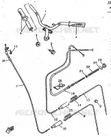 GUIDON ET CABLES pour Yamaha BWS SPY de 1998