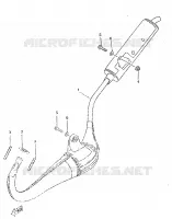 ECHAPPEMENT pour Yamaha TZR50 de 1998