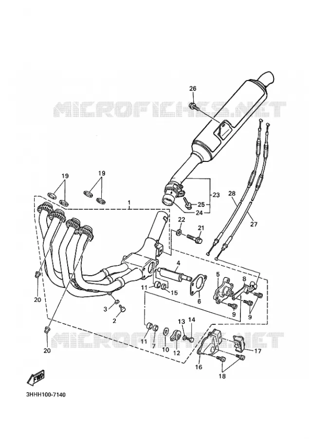 ECHAPPEMENT 2 - CALIFORNIE Yamaha MOTO 600 1997 FZR GENESIS  FZR600 GENESIS