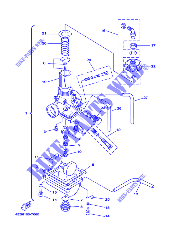 CARBURATEUR pour Yamaha YZ80 de 1997