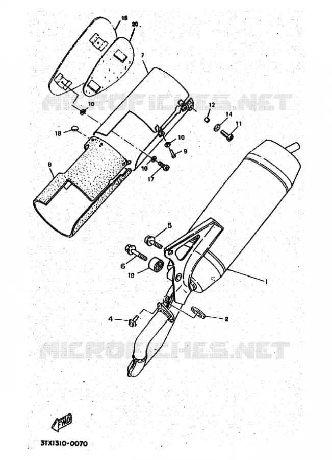 ECHAPPEMENT Yamaha SCOOTER 50 1997 ROCKET  CW50RSP