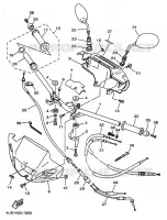 GUIDON ET CABLES pour Yamaha V110 de 1997