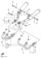 ECHAPPEMENT pour Yamaha XJ600N de 1997