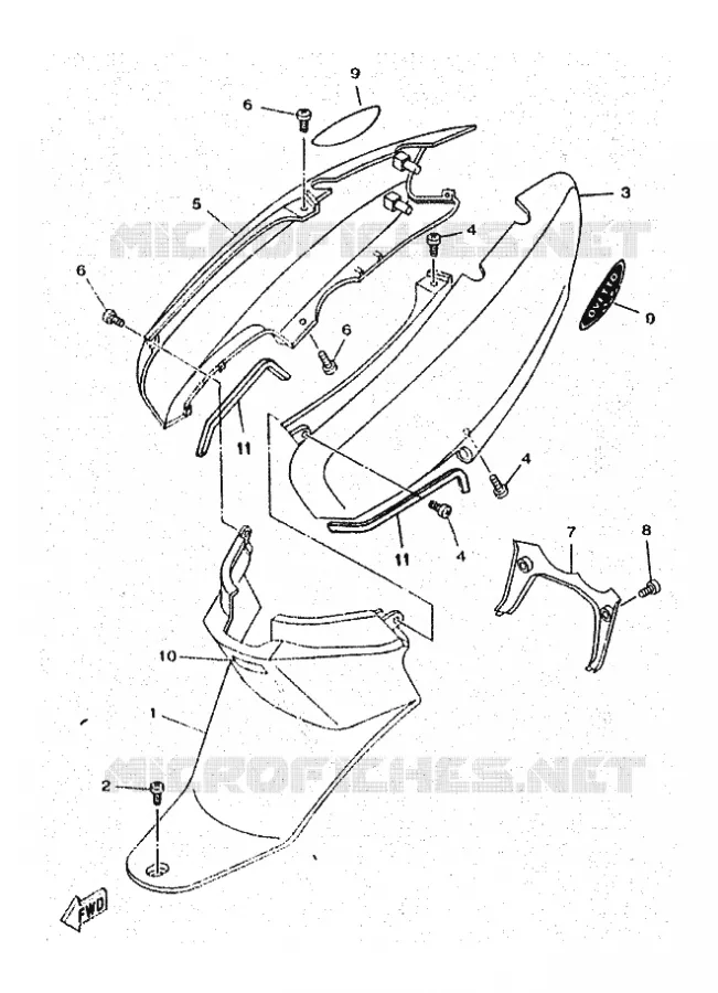CARENAGES Yamaha SCOOTER 50 1997 OVETTO  YN50 OVETTO
