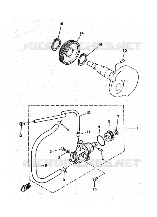 POMPE A HUILE Yamaha SCOOTER 50 1997 OVETTO  YN50 OVETTO