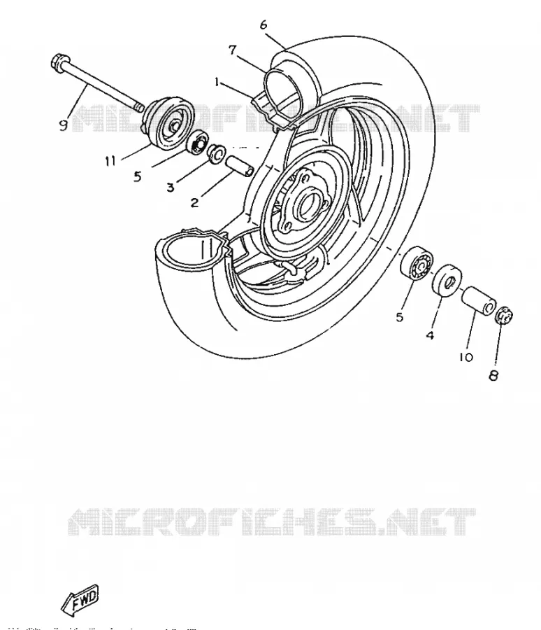 ROUE AVANT Yamaha SCOOTER 50 1996 JOG R  CY50R JOG R