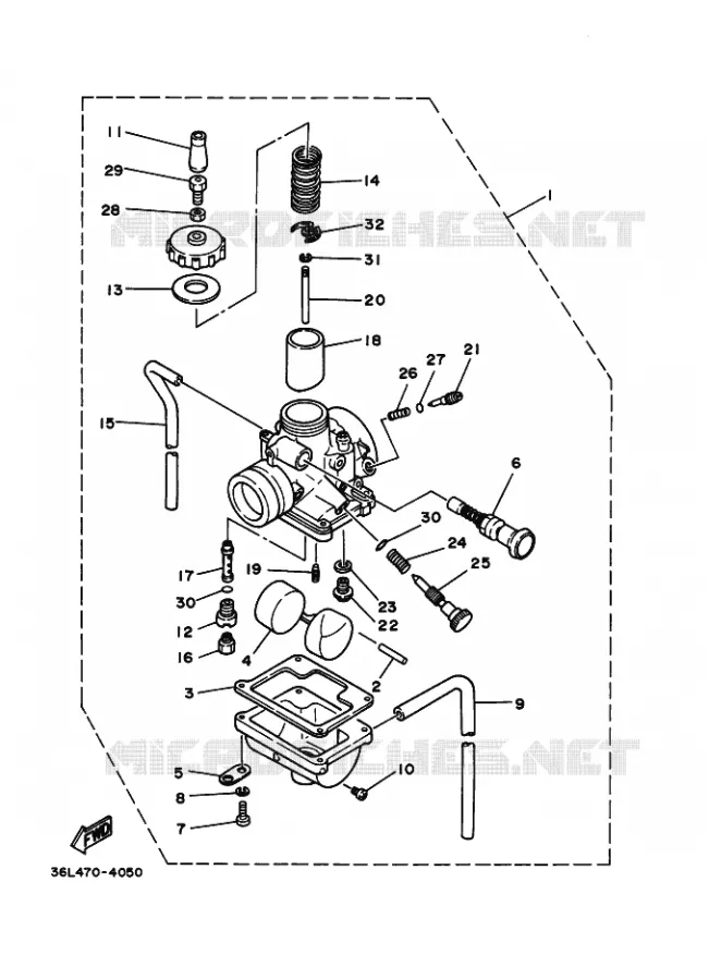 CARBURATEUR Yamaha MOTO 100 1996 RX  RX100
