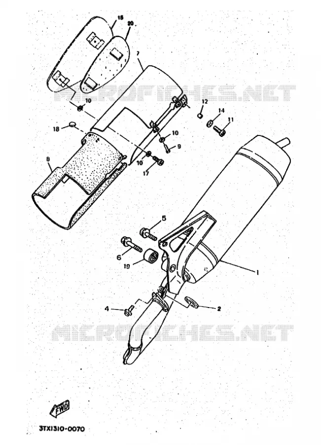 ECHAPPEMENT Yamaha SCOOTER 50 1996 ROCKET  CW50RSP