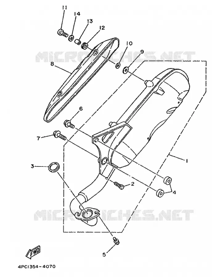ECHAPPEMENT Yamaha SCOOTER 50 1996 YA  YA50R