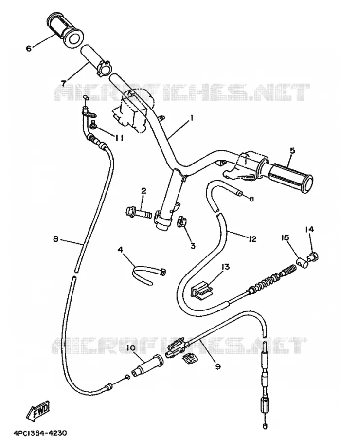 GUIDON ET CABLES Yamaha SCOOTER 50 1996 YA  YA50R